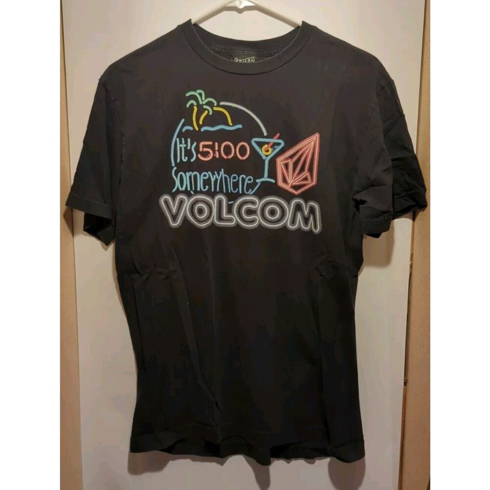 Volcom It's 5 O'clock Somewhere T-Shirt - Men's Medium - Black